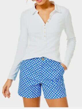 NWT Lilly Pulitzer Gretchen short, Boca Blue, Size 4
